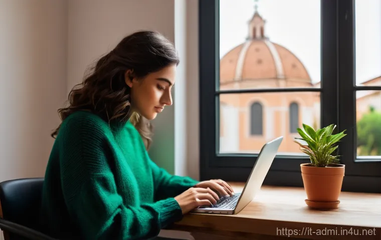 행정사 시험 준비와 병행할 수 있는 아르바이트 - **Prompt:** A diligent young Italian woman in her early twenties, with dark, wavy hair, wearing a co...