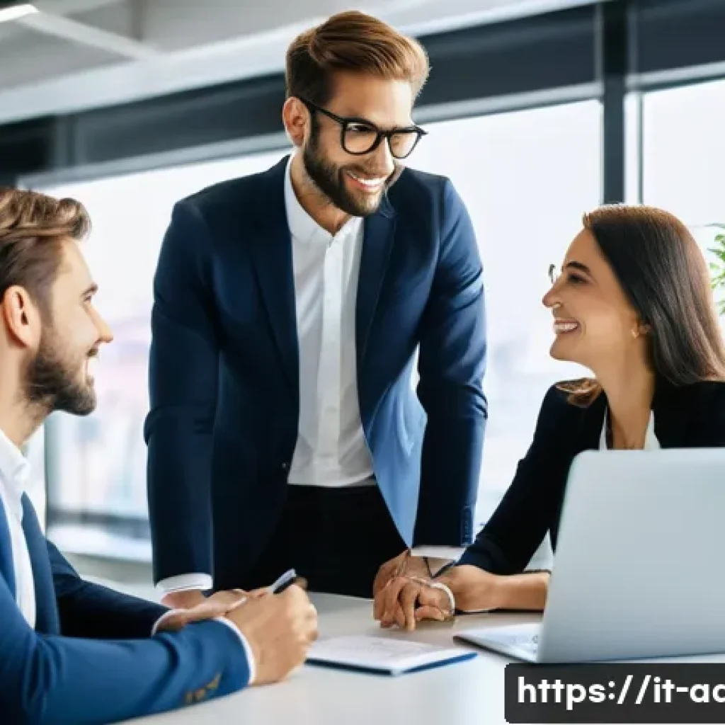 행정사로서 성공하기 위해 필요한 소프트 스킬 - **Effective Communication and Collaboration in an Italian Office:**
    "A vibrant, sunlit modern of...