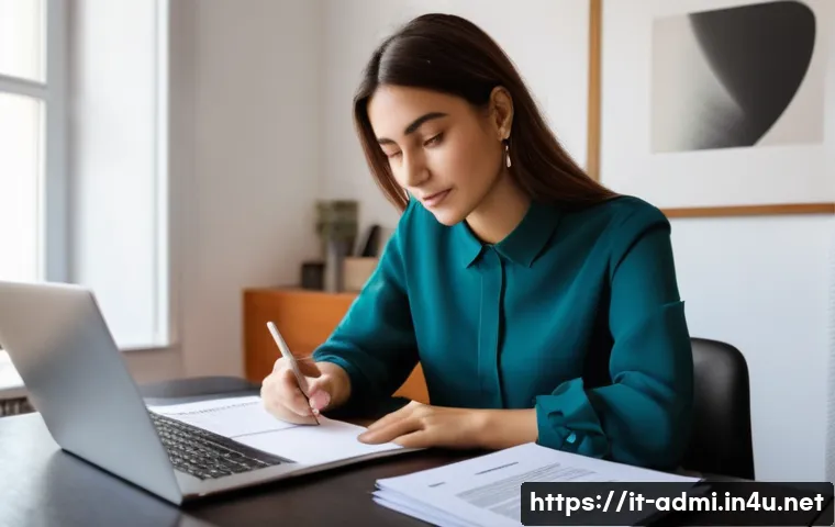 행정사 자격증 취득 후 사업자 등록 절차 - A young Italian professional, male or female, in their late 20s or early 30s, is seated at a clean, ...