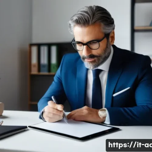 Home 30 행정사로서 첫 번째 고객 상담 시 유의점 - A professional Italian administrative consultant engaging in an active listening session with a clie...