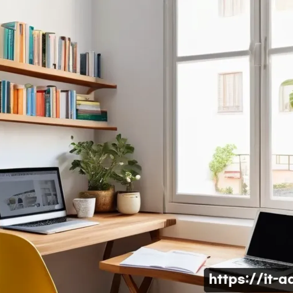 행정사 시험 준비를 위한 최적의 스케줄 - A cozy, well-lit Italian study nook in a home, featuring a wooden desk with neatly arranged books, a...