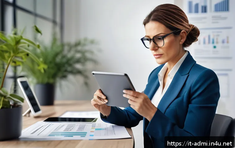 행정사와 관련된 국제적 인증 제도 - A professional Italian businesswoman in a modern office setting, thoughtfully analyzing her current ...