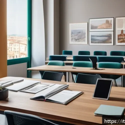 행정사 고객 관리 노하우 - A professional Italian office environment showcasing a diverse team engaged in active listening duri...